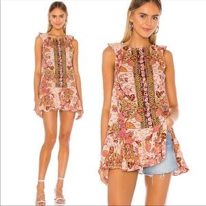 Free people XS Summer in Tulum pink combo top